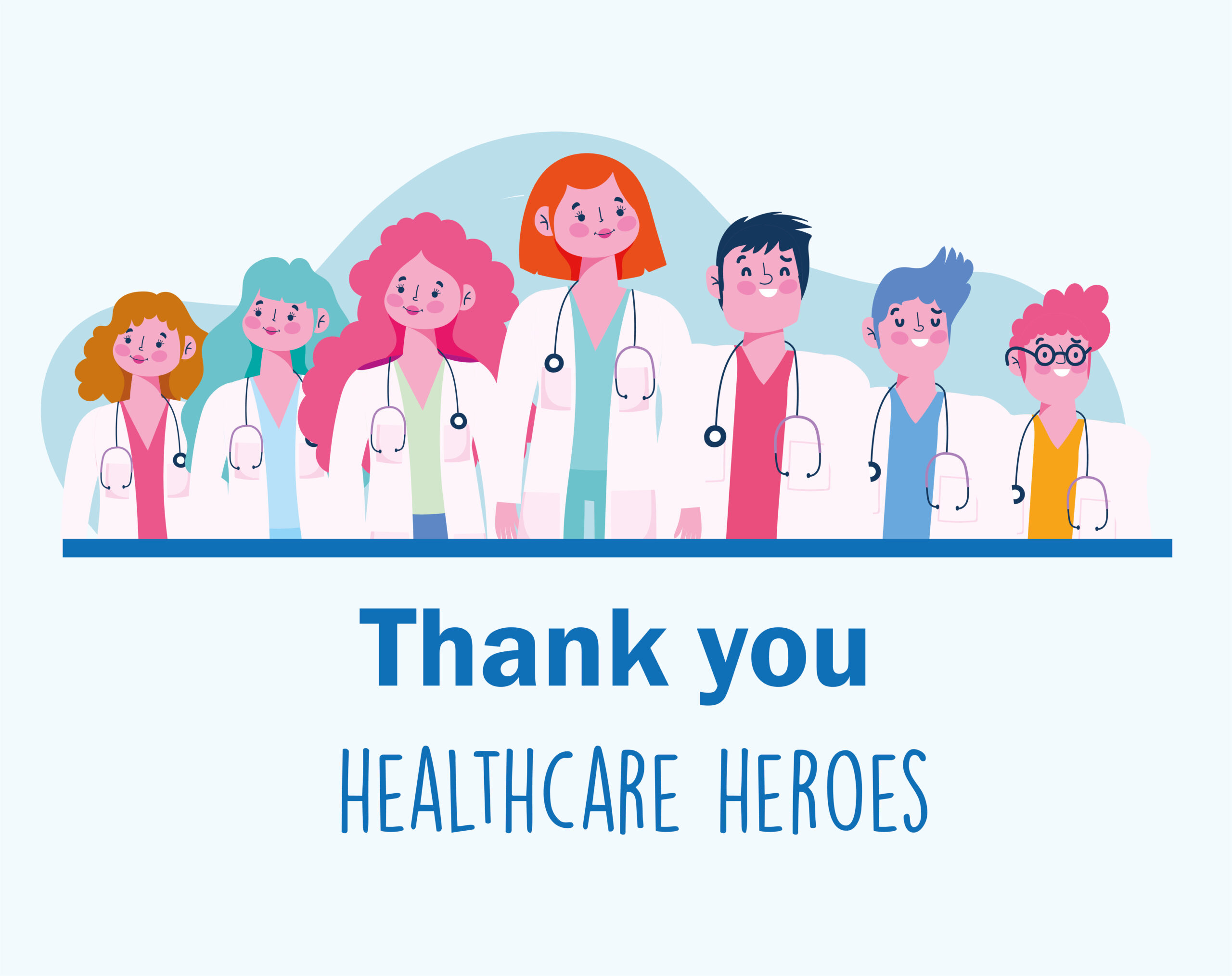 thanks you healthcare heroes cartoon