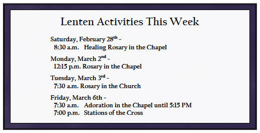 Lent 3-1-2026