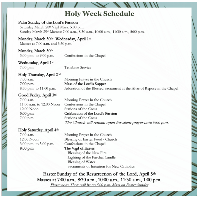 Holy Week 2026